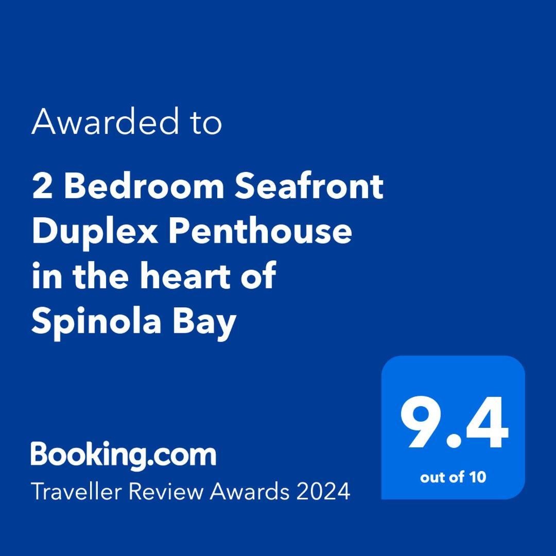 2 Bedroom Seafront Duplex Penthouse In The Heart Of Spinola Bay St. Julian's Exterior foto